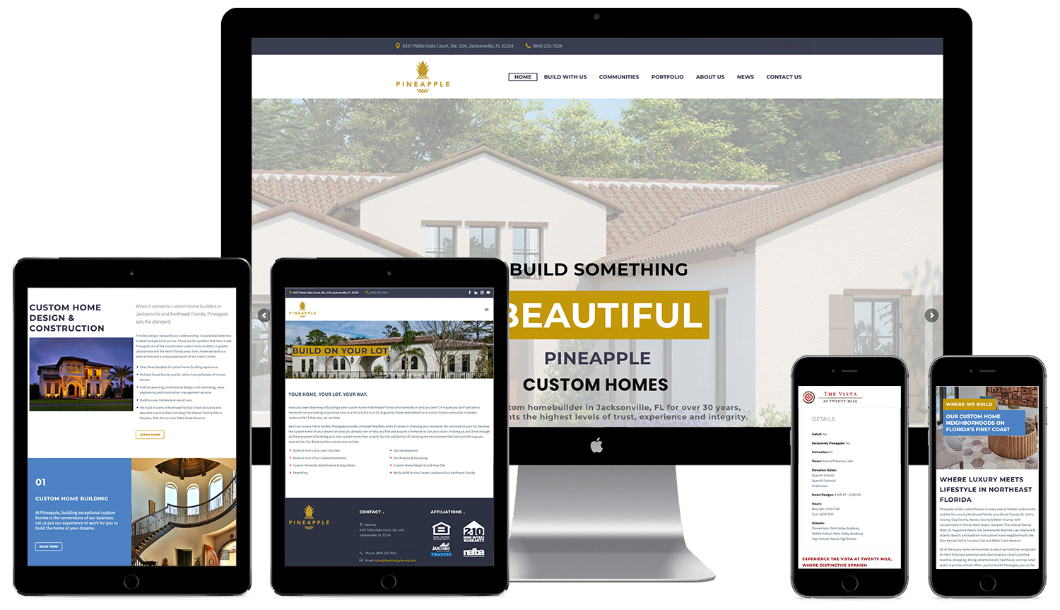 The Pineapple Corp website design